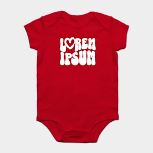 Lorem Ipsum with Heart Baby Bodysuit